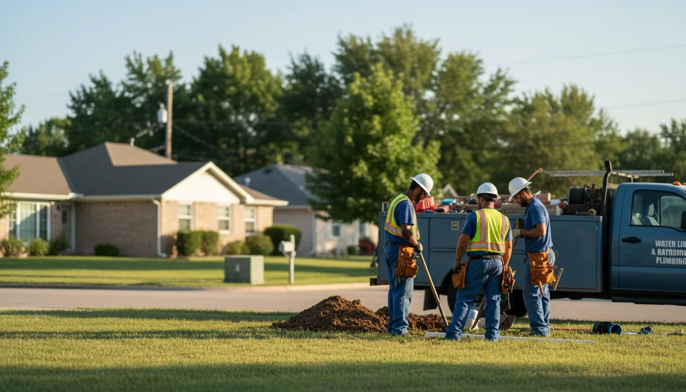 Residential water line and bathroom plumbing service in Franklin, KY